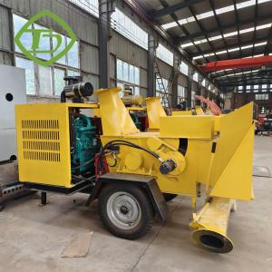 China 380V Wood Log Chipping Crusher Mobile Diesel Engine Tree Branch Leaves Timber wholesale