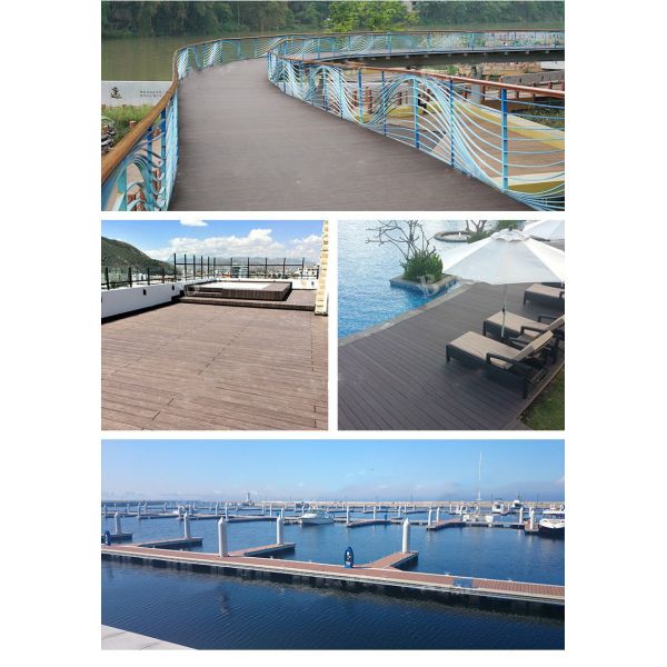 WPC Decking Boards 71x11mm Waterproof Termite-Resistant Flooring