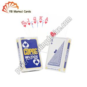 China Magic Show Red Blue Plastic Copag Cards Poker For Invisible Contact Lenses on sale