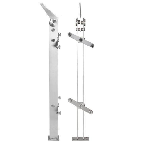 Quality Inox glass railing baluster for stair-EK1300.15 for sale