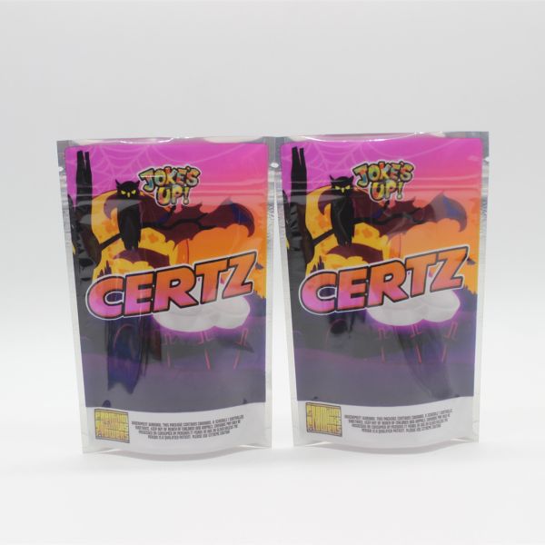 Stand Up Smell Proof ziplockk Pouches Child Proof Mylar Zipper Pouch