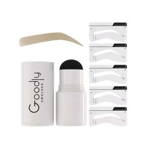Custom Logo Eyebrow Stamp Stencil Kit With Tweezers