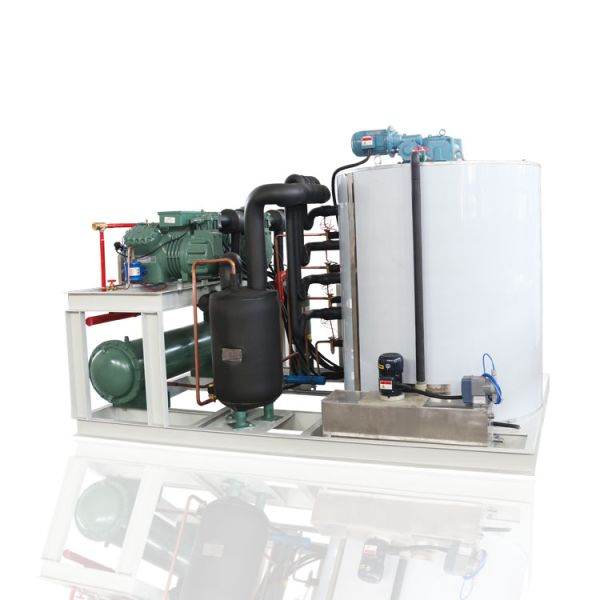 8000KG/24H Automatic Ice Storage System Flake Ice Making Machines Commercial Industry