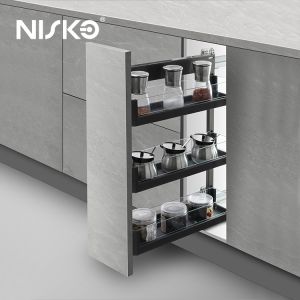 Buy cheap 3-Tier Sliding Seasoning Bottle Storage Rack Kitchen Cabinet Basket Soultion from wholesalers