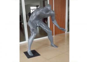 China Gray Adults Sports Plus Size Retail Display Mannequins Fiberglass For Shopping Mall wholesale