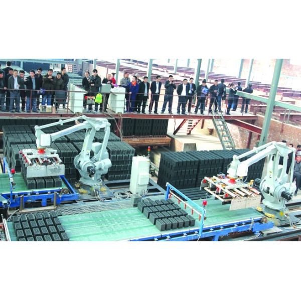Robot Stacking Automatic Brick Making Machine 800kg With Gripper