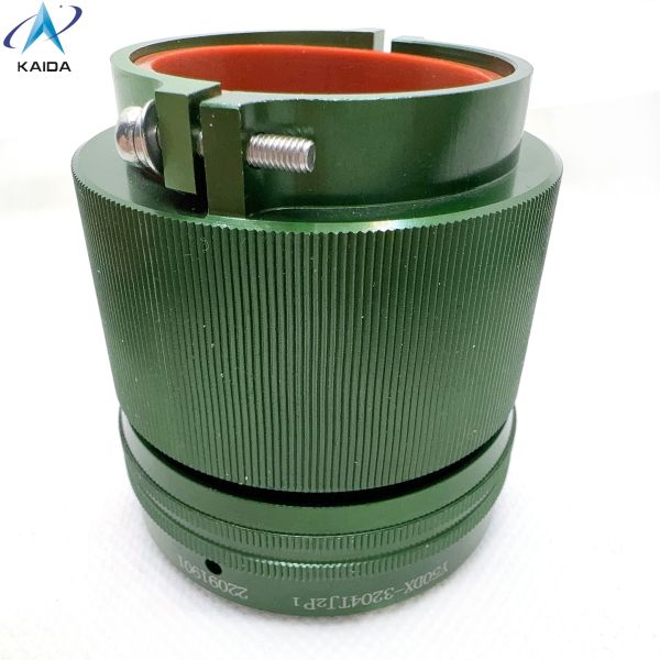 4 Contacts Plug With Straight Clamp Back Shell Withstands Extreme -55C To 125C Conditions High-current Connector Y50DX-3204TJ2P1 Zinc Plating