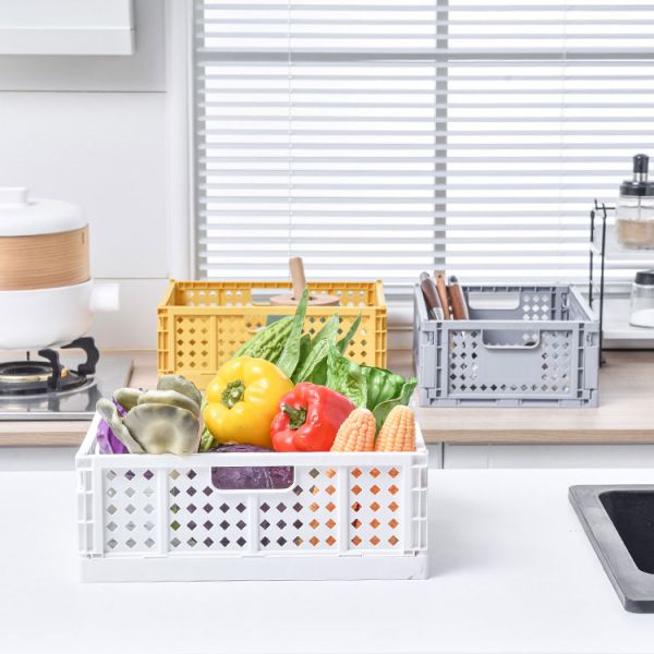 Detachable Small Plastic Storage Crates For Desktop Sundries Drainable Portable