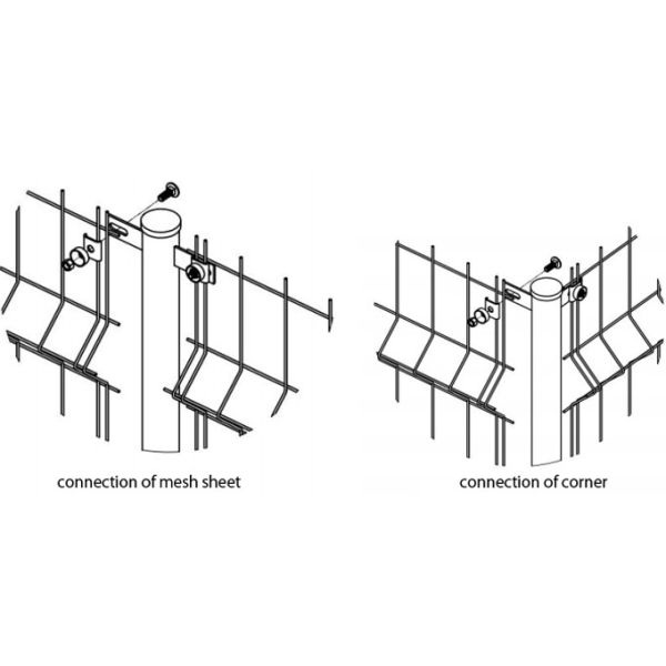 3D Curved Tower Fencing , 5ft Width Welded Wire Mesh Fence