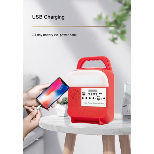 IP55 Grid Solar Panel Lighting System Kit Home AC Lead Acid