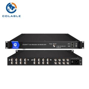 China 12 Channel Tuner Input QPSK Transmodulator Digital Headend , DVB S2 To DVB T Converter wholesale