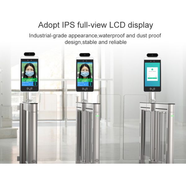 Face Recognition Attendance and Detection Infrared Temperature 8 Inch Screen Dynamic Walkable Charging Measurement