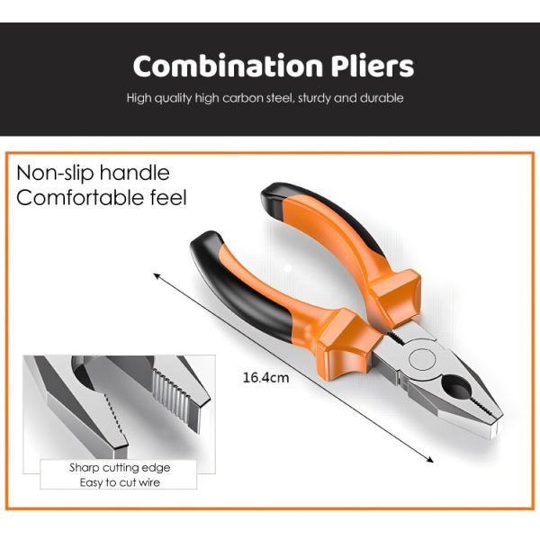 JYH-HTS12-4 11-Piece home toolbox set Household Hand Tool Set In Hard Box Packaging