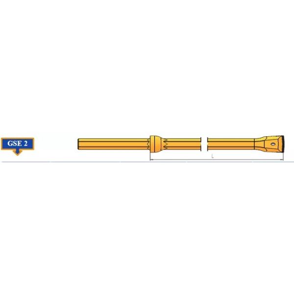 Hard Rock Mining Integral Drill Steel Rod With 600mm Rod For Air Leg Rock Drills B22