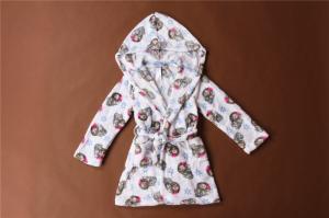 China Cute Printed Childrens Towelling Bathrobe Soft Touch Bath Gown For Kids wholesale