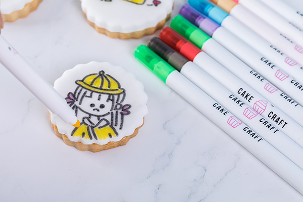 FDA Food Grade Ink Edible Marker Pen Neon Color Set For Cookies Decorating