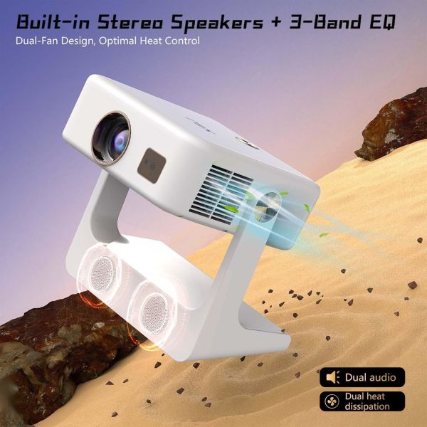 Ehomm D1 Dark Gray FHD Android Smart Flagship Auto Focus Video Movie Flip Projector