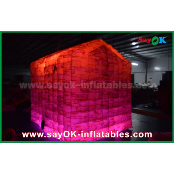 Inflatable Tent Customized Full Printing Inflatable Photo Booth , Portable Inflatable Cube House