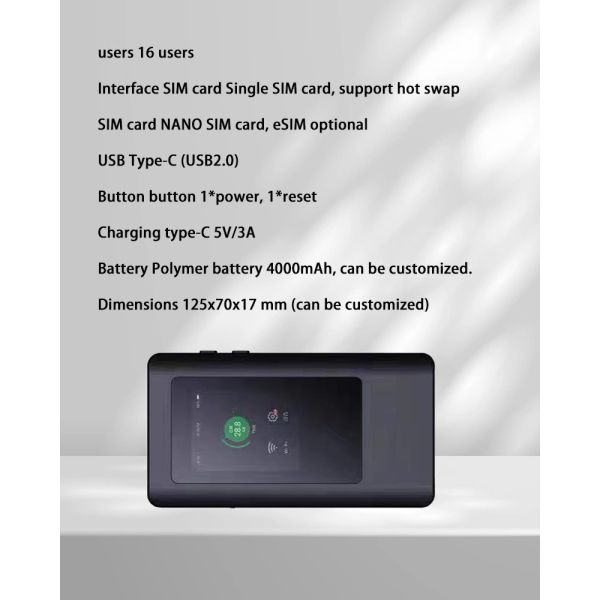 Dual Band Portable 5G Mini Wifi Router With 4000MAh Polymer Battery
