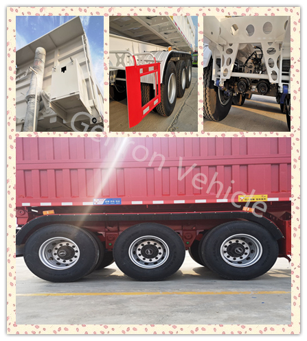 Tarpaulin End Dump Grain Trailer
