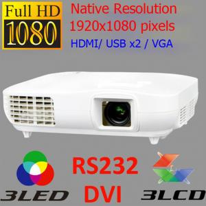 China Multimedia Languages Cinema HDMI Projector Native 1920x1080p Resolution Built In TV Tuner on sale