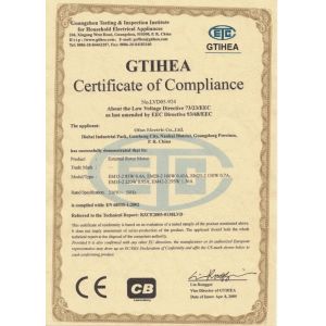 Ofan Electric Co., Ltd Certifications