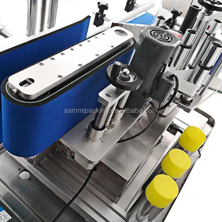 Automatic Self Adhesive Flat Round Bottle Double-sided Labeling Machine