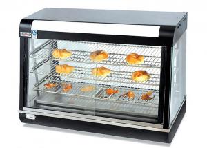 China Electric Heating Food Warmer Showcase Counter-top Curved Glass Bread Hot Display Cabinet on sale