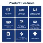 ARM RK3568 Embedded Industrial PC Android DDR4 8G With Dual LAN Four COM 4K HD