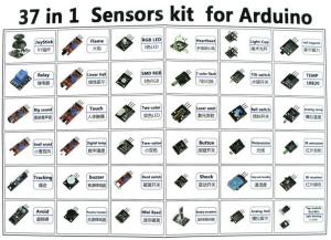 China DIY Electronic Sensor Kit 37 in 1 Sensor Module Starter Kit for Ardu wholesale