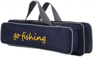 China Durable Canvas Fishing Rod & Reel Organizer Bag Travel Carry Case Bag- Holds 5 Poles & Tackle on sale
