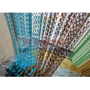 Double Hook Aluminium Chain Door Fly Screen Curtain Various Patterns