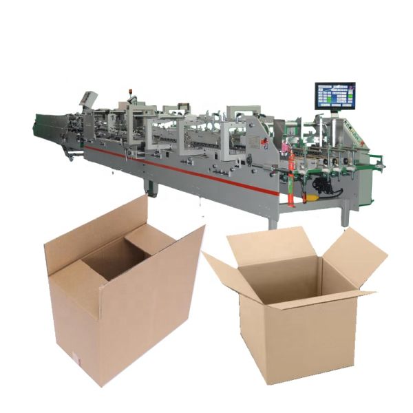 800 Corrugated Carton Box Folding Gluing Machinery for Automatic Cardboard Box Making