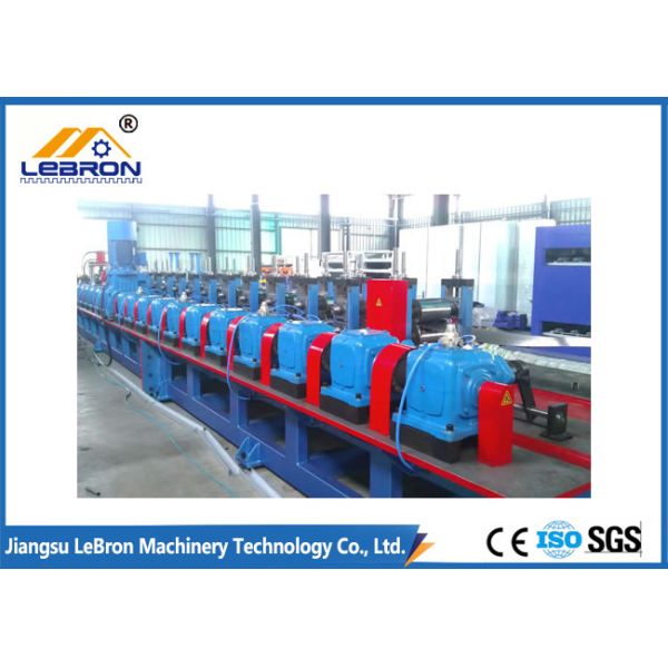 Blue color PLC Control Automatic Storage Rack Roll Forming Machine Durable