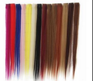 China Synthetic Fibre Hair Extensions Straight Double Drawn Human Hair Wefts on sale