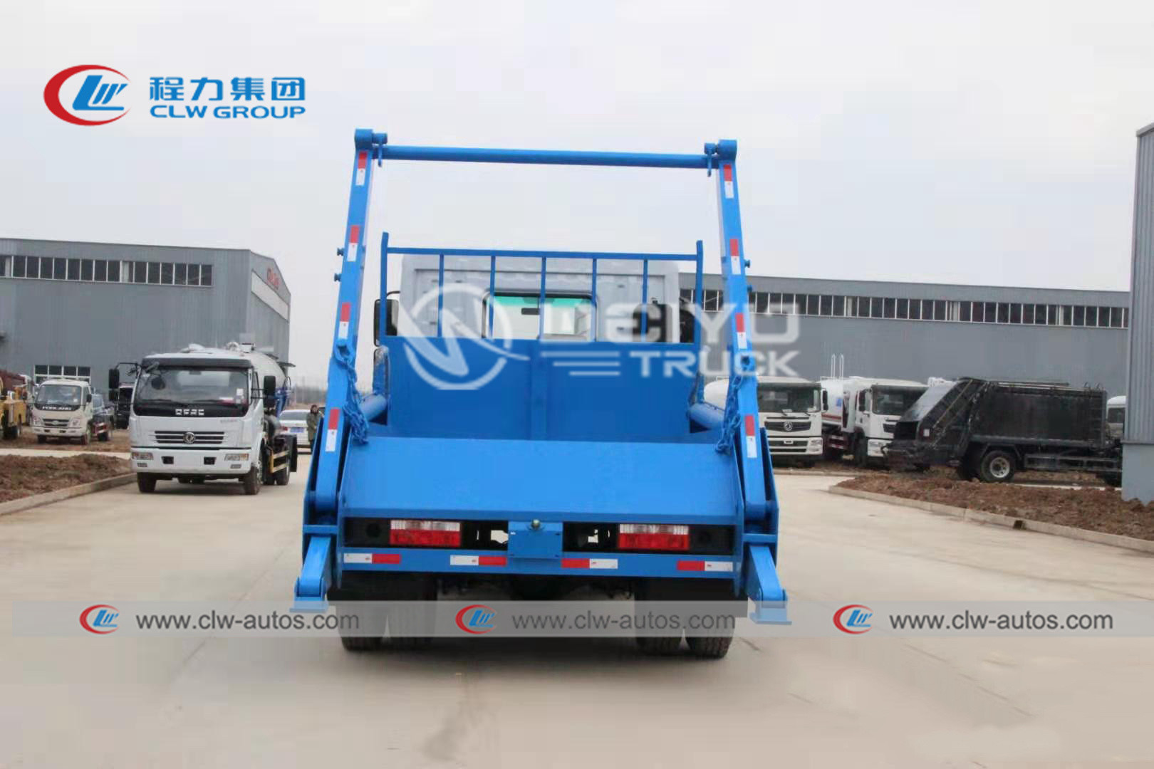 China Dongfeng Swept Body Refuse Collector Swing Arm Garbage Truck 4x2 10cbm wholesale