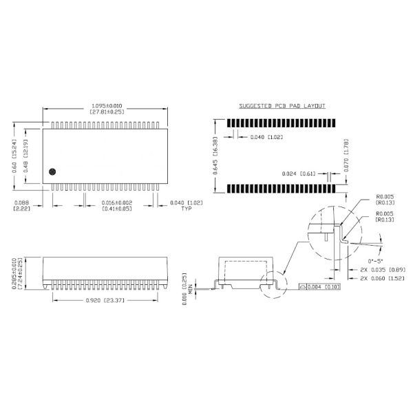 Multiple Port Lan Ethernet Magnetic Transformers RoHS 100/1000 Base -T X5585999BQ-F