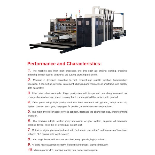 Full Atuomatic Printing Slotting Die Cutting Machine Custom Colors Easy Operation
