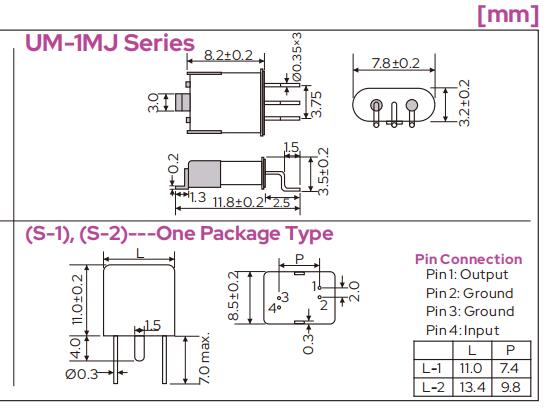 SMD 3 Pins Crystal Filter UM-1MJ Support 21.7MHz To 45MHz For Wireless Telemetry