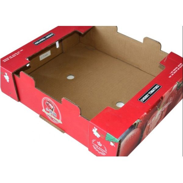 Custom Wholesale Recycle Material Tomato Packing Boxes Fruit Corrugated Boxes