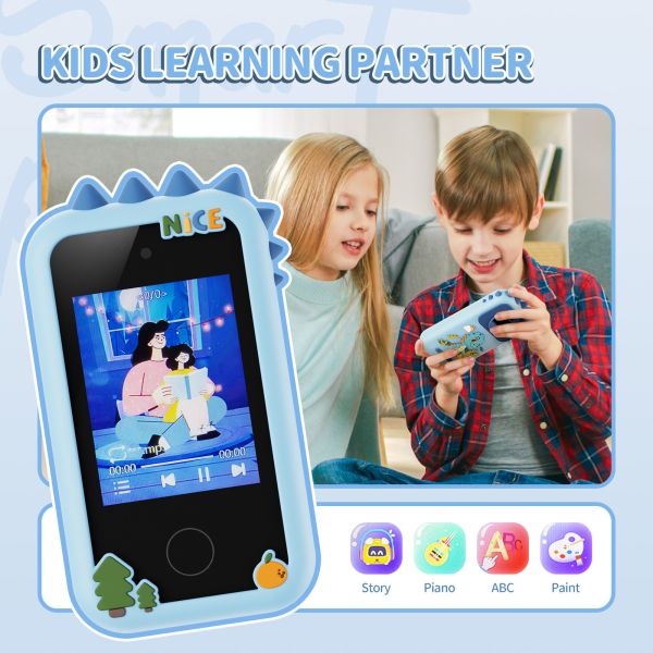Kid Learning Partner Kid Toy Camera Phone Music Player Funny Record Moment With Dual Camera
