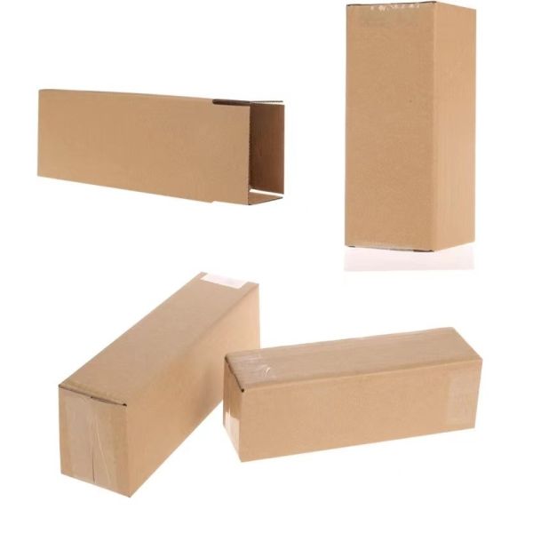 Cuboid Kraft Paper Corrugated Boxes Furniture Shipping Box 9cmx9cmx27cm