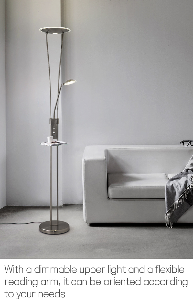 Postmodern Modern Minimalist Metal LED Lamp Luxury Adjustable Double Head Reading Floor Lamp