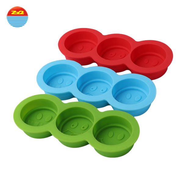 Easy release smiley face shaped non plastic large wholesale make your own custom personalized silicone ice cube tray mol
