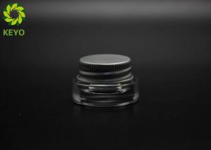 China Cosmetic Eyecream Glass Jar 3g Thick Bottom Glass Jar With Single Layer Aluminium Lid wholesale