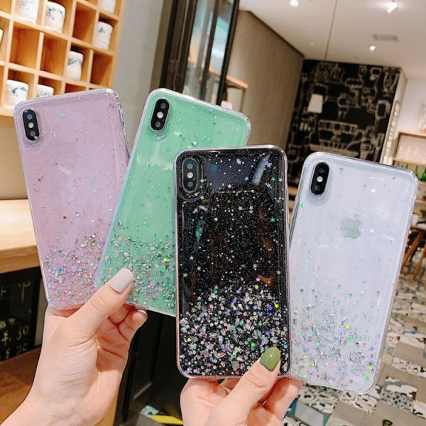 Ultra Slim Shockproof Phone Cases Glitter Power Flexible For Iphone 12