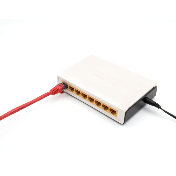 Single Copper 3ft 5ft 7ft 10ft RED UTP Cat5e Patch Cables 24AWG / 26AWG