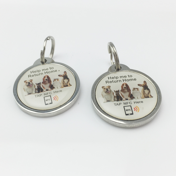 QR Code RFID Dog Tag NFC For Pet Anti Lost 213 Epoxy Waterproof