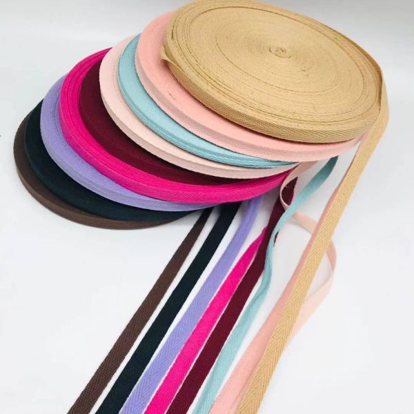 Factory wholesale double sided herringbone polypropylene organic cotton twill tape nylon webbing for custom belt