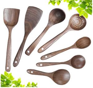 China Monolithic Non Toxic Wooden Cooking Utensils Walnut CU Certified wholesale